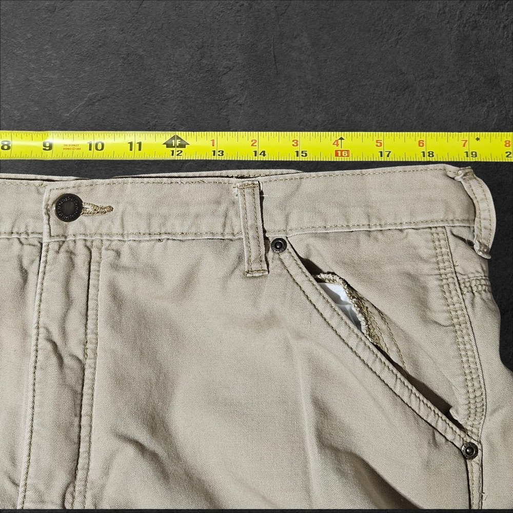 Wrangler Pants‎ Mens 38x32 Brown Cargo Fleece Lined Workwear Carpenter Utility - Picture 5 of 10